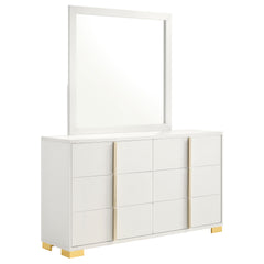 Tampa Furniture Outlet - Coaster - Marceline 6-drawer Dresser with Mirror White - 222933M