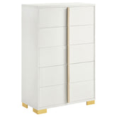 Tampa Furniture Outlet - Coaster - Marceline 5-drawer Bedroom Chest White - 222935