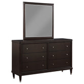Tampa Furniture Outlet - Coaster - Emberlyn 6-drawer Dresser with Mirror Brown - 223063M