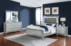 Tampa Furniture Outlet - Coaster - Gunnison 4-piece California King Bedroom Set Silver Metallic - 223211KW-S4