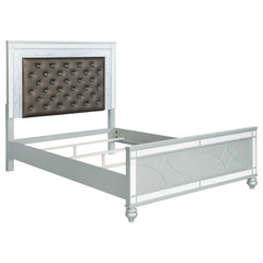 Tampa Furniture Outlet - Coaster - Gunnison Wood California King LED Panel Bed Silver Metallic - 223211KW