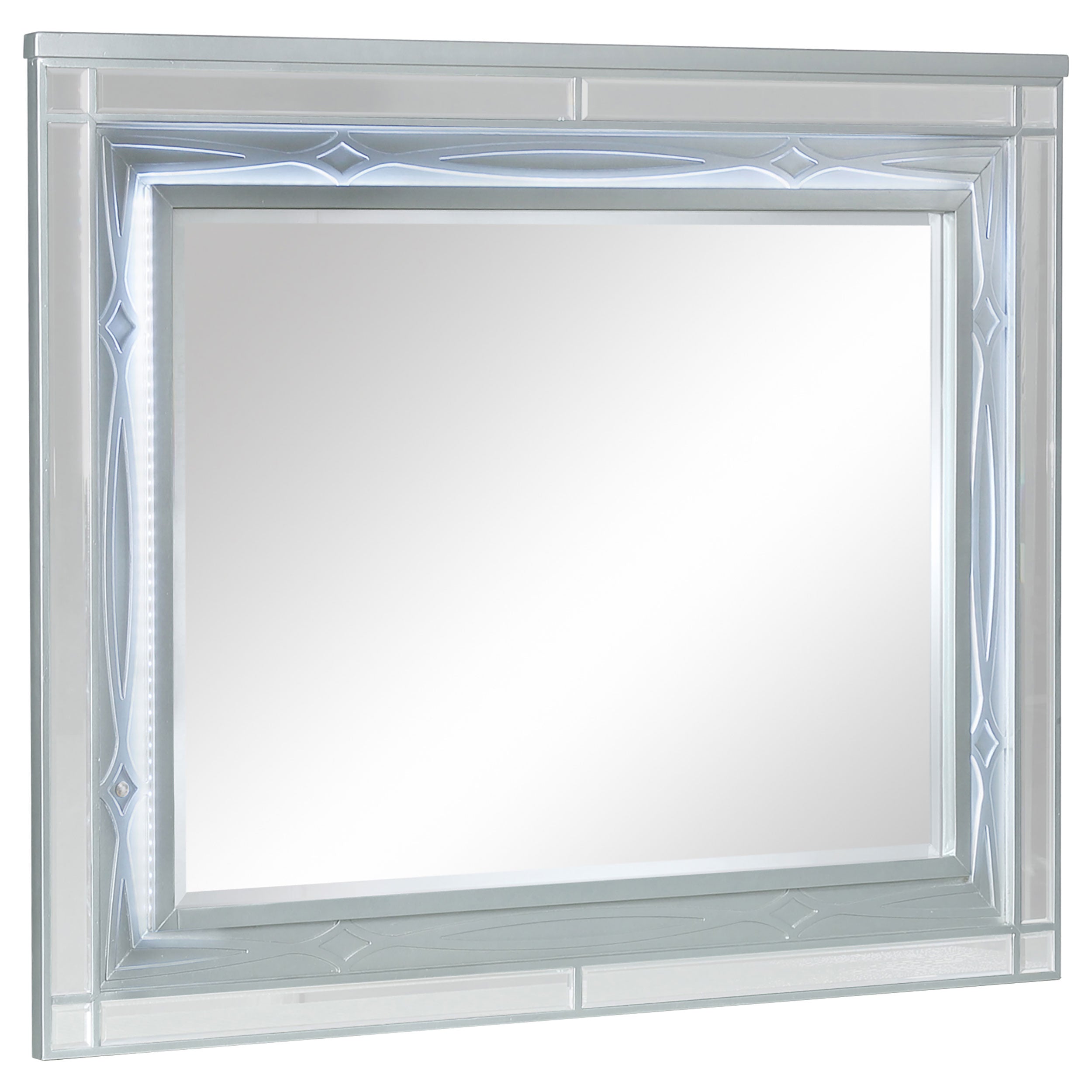 Tampa Furniture Outlet - Coaster - Gunnison Dresser Mirror Silver Metallic - 223214