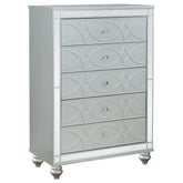 Tampa Furniture Outlet - Coaster - Gunnison 5-drawer Bedroom Chest Silver Metallic - 223215