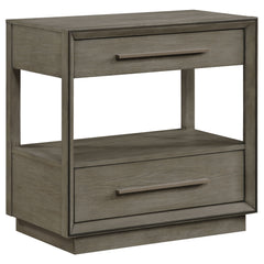 Tampa Furniture Outlet - Coaster - Durango 2-drawer Nightstand Bedside Table Taupe Oak - 223272