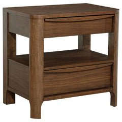 Tampa Furniture Outlet - Coaster - Maderia 2-drawer Nightstand Bedside Table Walnut - 223322