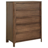 Tampa Furniture Outlet - Coaster - Maderia 5-drawer Chest of Drawers Walnut - 223325