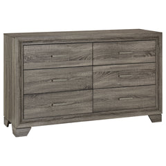 Tampa Furniture Outlet - Coaster - Wright 6-drawer Dresser Cabinet Brown Oak - 223343