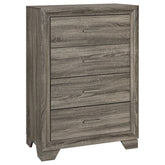 Tampa Furniture Outlet - Coaster - Wright 4-drawer Chest of Drawers Brown Oak - 223345