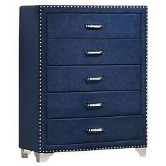 Tampa Furniture Outlet - Coaster - Melody 5-drawer Bedroom Chest Pacific Blue - 223375