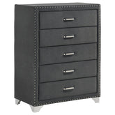Tampa Furniture Outlet - Coaster - Melody 5-drawer Bedroom Chest Grey - 223385