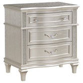 Tampa Furniture Outlet - Coaster - Evangeline 3-drawer Nightstand Silver Oak - 223392