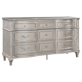 Tampa Furniture Outlet - Coaster - Evangeline 9-drawer Dresser Silver Oak - 223393