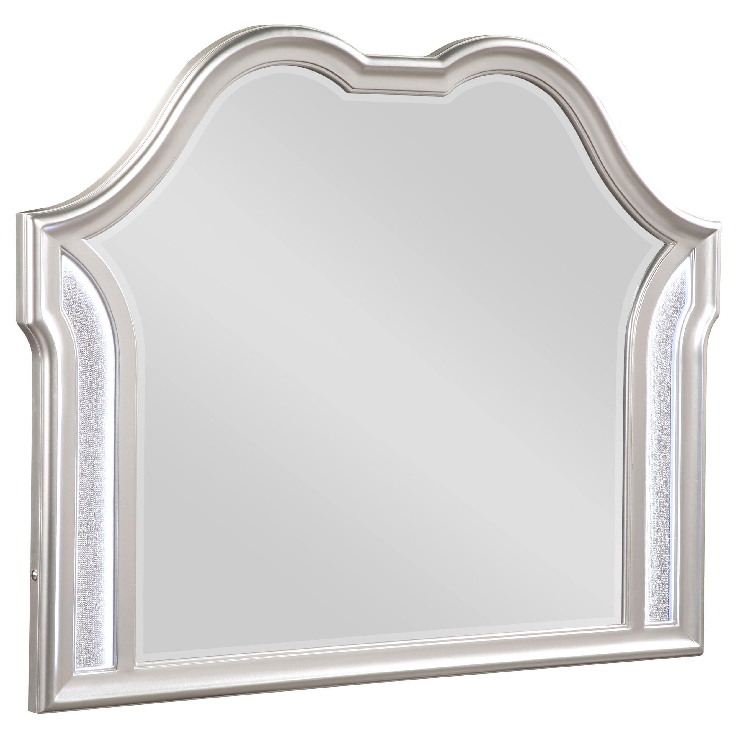 Tampa Furniture Outlet - Coaster - Evangeline Dresser Mirror Silver Oak - 223394