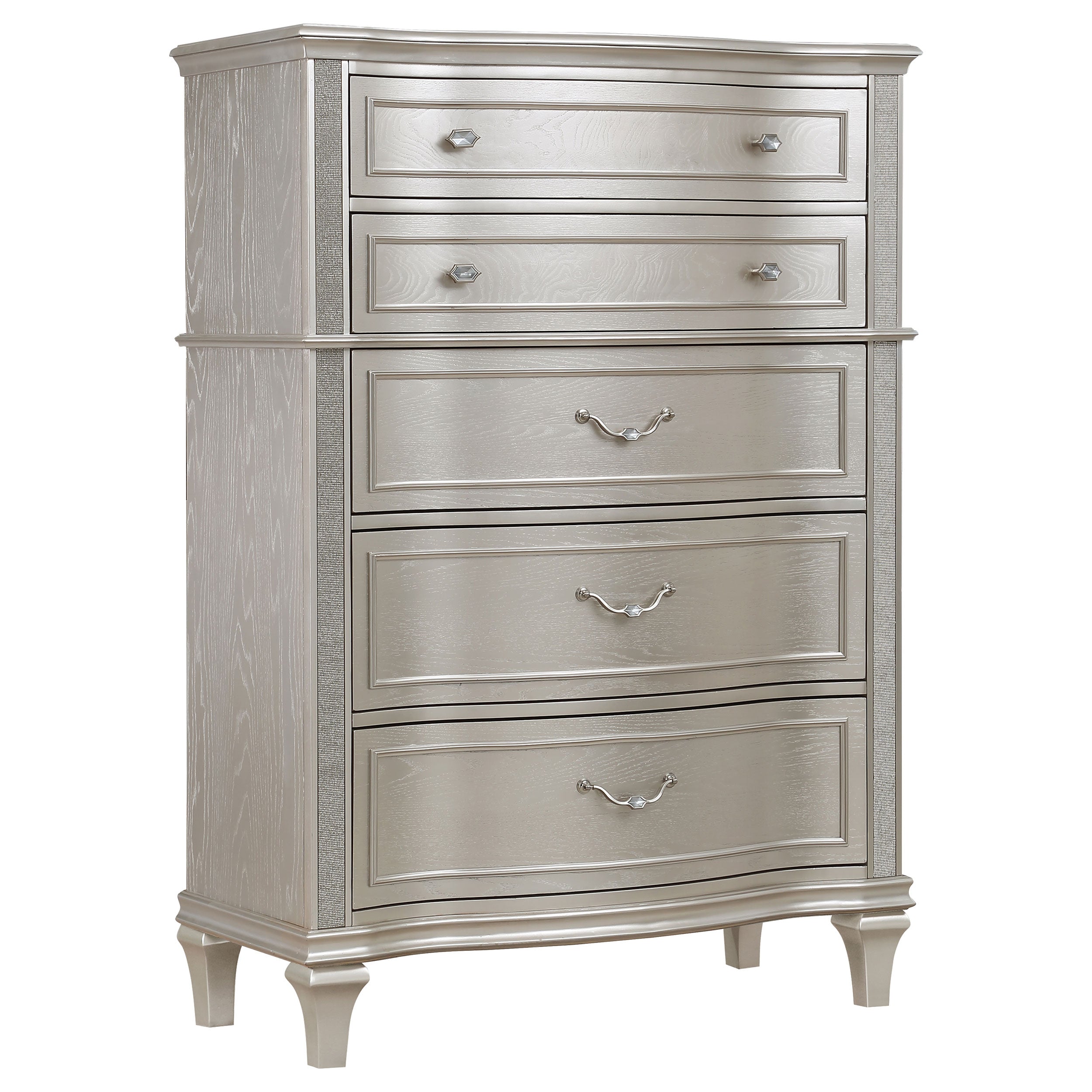 Tampa Furniture Outlet - Coaster - Evangeline 6-drawer Bedroom Chest Silver Oak - 223395