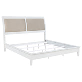Tampa Furniture Outlet - Coaster - Bexhill 56-inch Upholstered Eastern King Panel Bed White - 223471KE