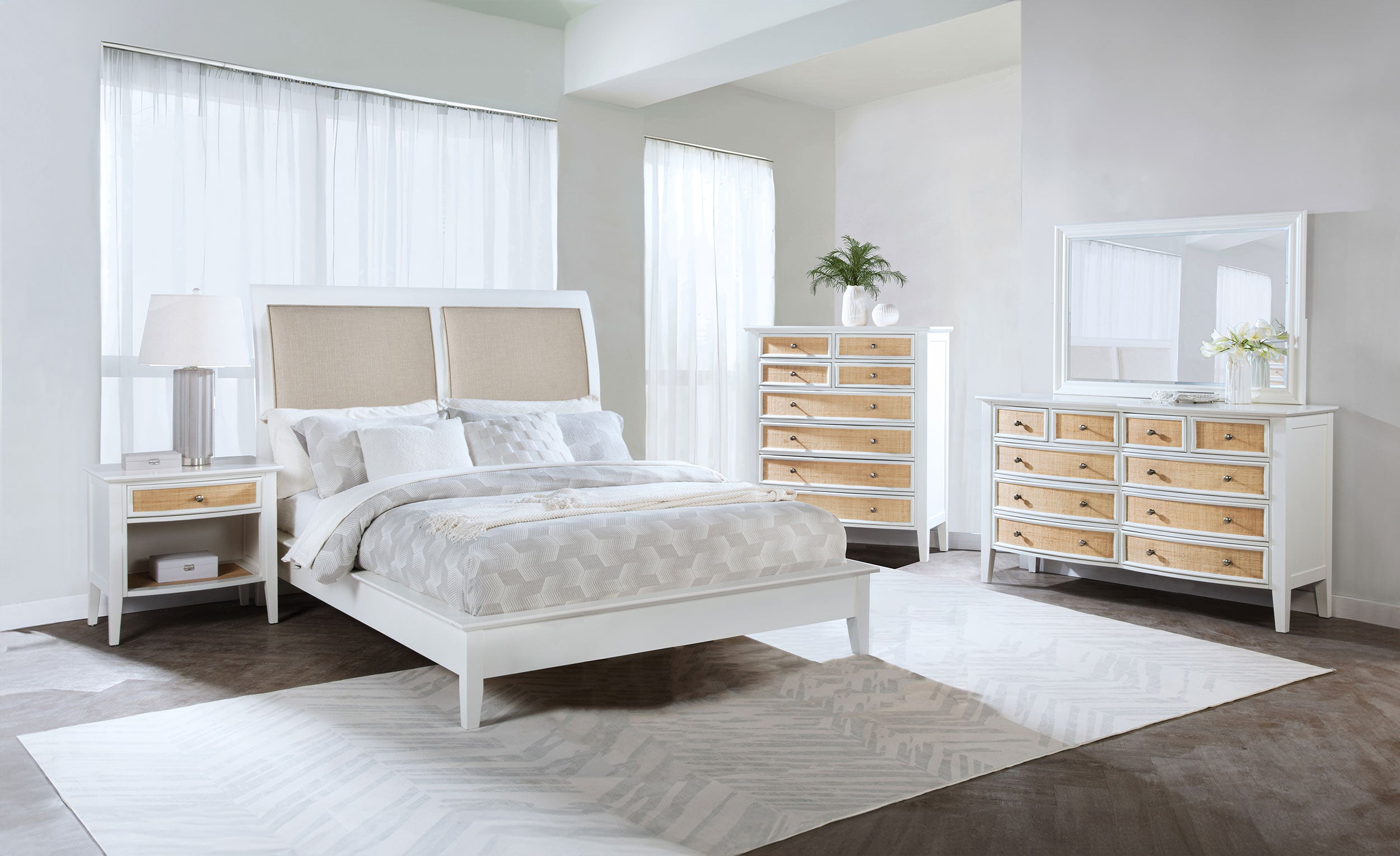 Tampa Furniture Outlet - Coaster - Bexhill 5-piece California King Bedroom Set White - 223471KW-S5