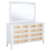 Tampa Furniture Outlet - Coaster - Bexhill 10-drawer Dresser and Mirror White - 223473M