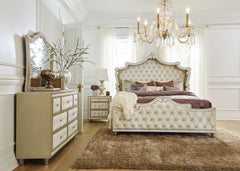 Tampa Furniture Outlet - Coaster - Antonella 4-piece California King Bedroom Set Ivory - 223521KW-S4