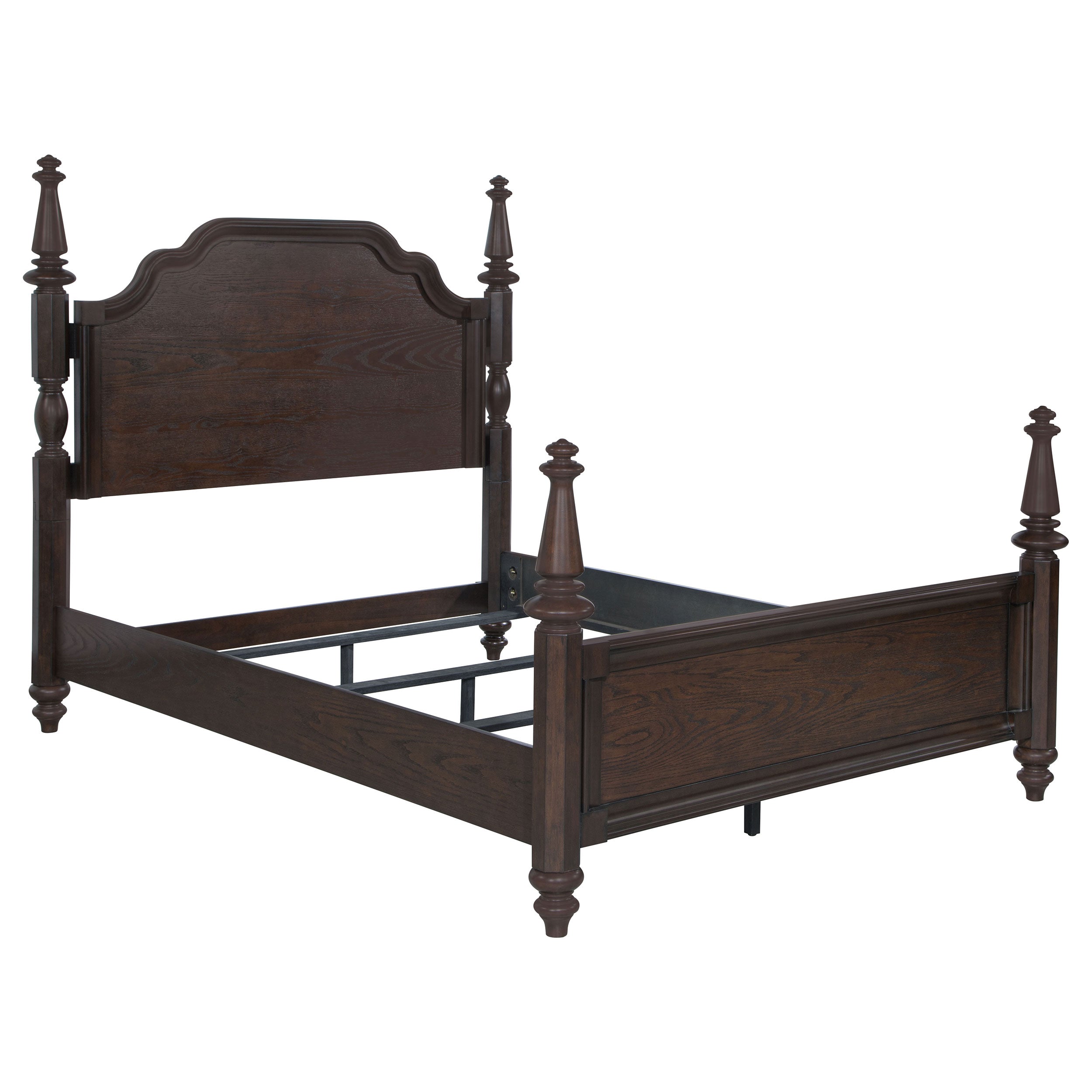 Tampa Furniture Outlet - Coaster - Andover 63-inch Four Poster California King Bed Dark Oak - 223631KW