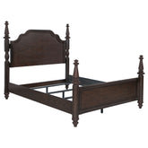 Tampa Furniture Outlet - Coaster - Andover 63-inch Four Poster Queen Bed Dark Oak - 223631Q