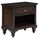 Tampa Furniture Outlet - Coaster - Andover 1-drawer Nightstand Bedside Table Dark Oak - 223632