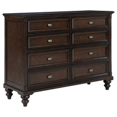 Tampa Furniture Outlet - Coaster - Andover 8-drawer Dresser Cabinet Dark Oak - 223633