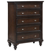 Tampa Furniture Outlet - Coaster - Andover 5-drawer Chest of Drawers Dark Oak - 223635