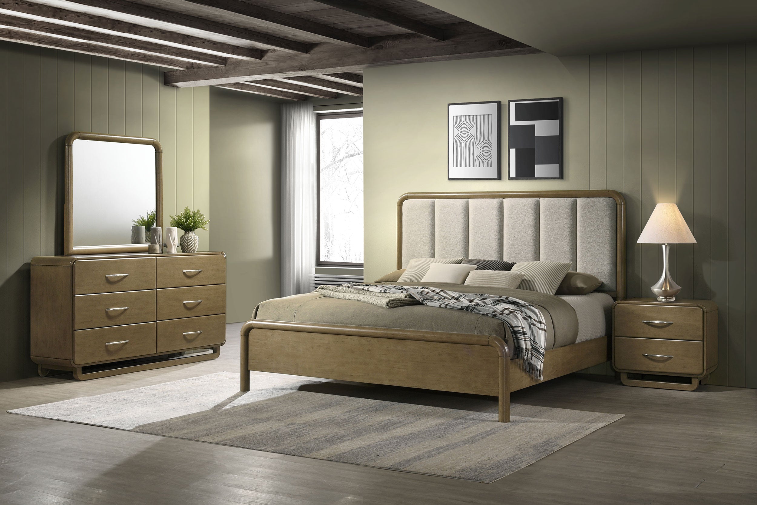 Tampa Furniture Outlet - Coaster - Amsbury 4-piece California King Bedroom Set Nutmeg - 224271KW-S4
