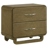 Tampa Furniture Outlet - Coaster - Amsbury 2-drawer Nightstand Bedside Table Nutmeg - 224272