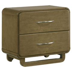 Tampa Furniture Outlet - Coaster - Amsbury 2-drawer Nightstand Bedside Table Nutmeg - 224272