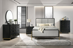 Tampa Furniture Outlet - Coaster - Arini 5-piece Eastern King Bedroom Set Black and Grey - 224331KE-S5
