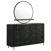 Tampa Furniture Outlet - Coaster - Arini 8-drawer Dresser with Mirror Black - 224333M