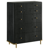 Tampa Furniture Outlet - Coaster - Arini 5-drawer Bedroom Chest Black - 224335