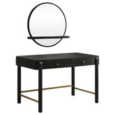 Tampa Furniture Outlet - Coaster - Arini 2-piece Makeup Vanity Table and Mirror Set Black - 224337-SET