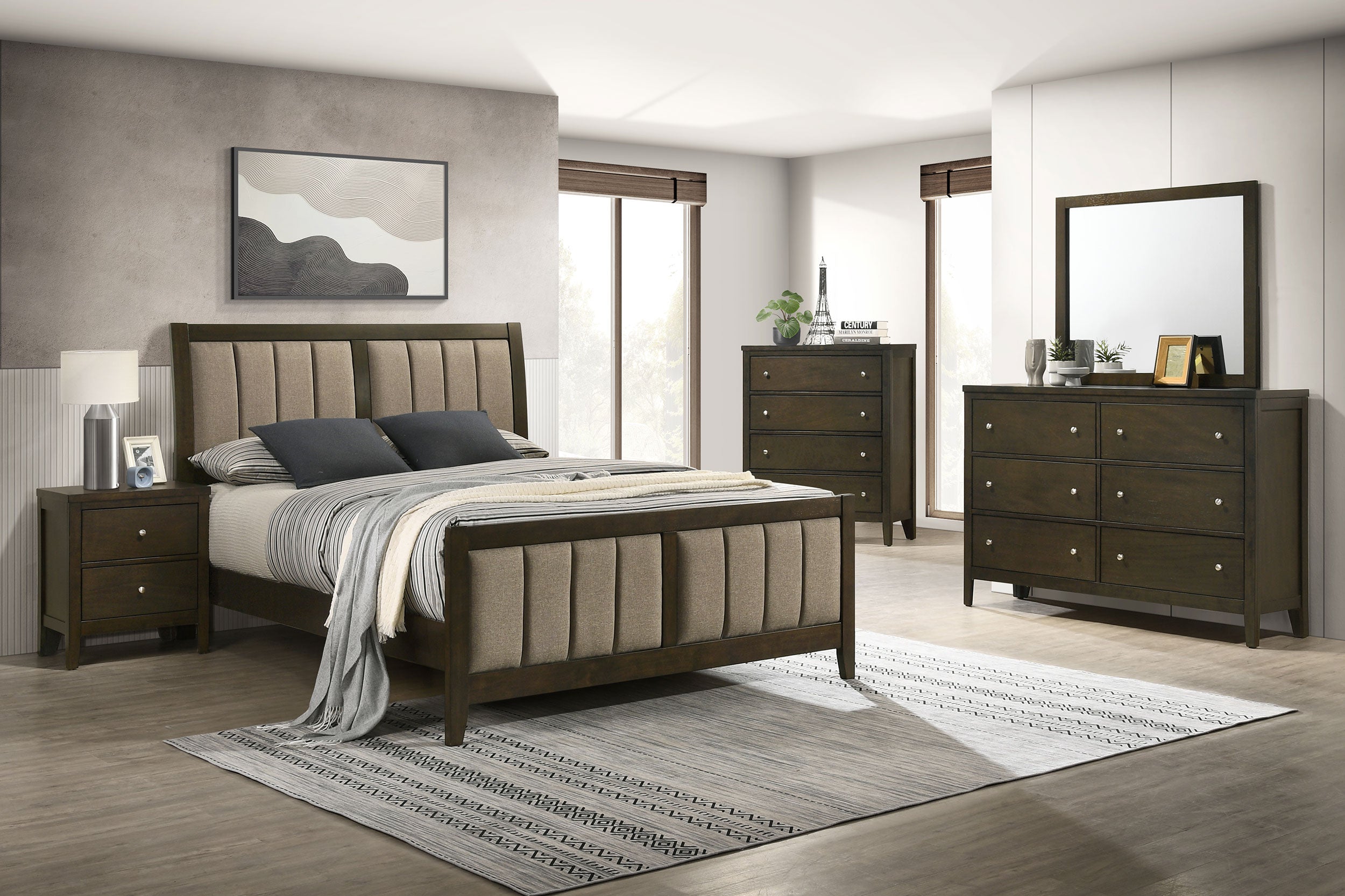 Tampa Furniture Outlet - Coaster - Wilkes 5-piece Eastern King Bedroom Set Dark Cocoa - 224421KE-S5