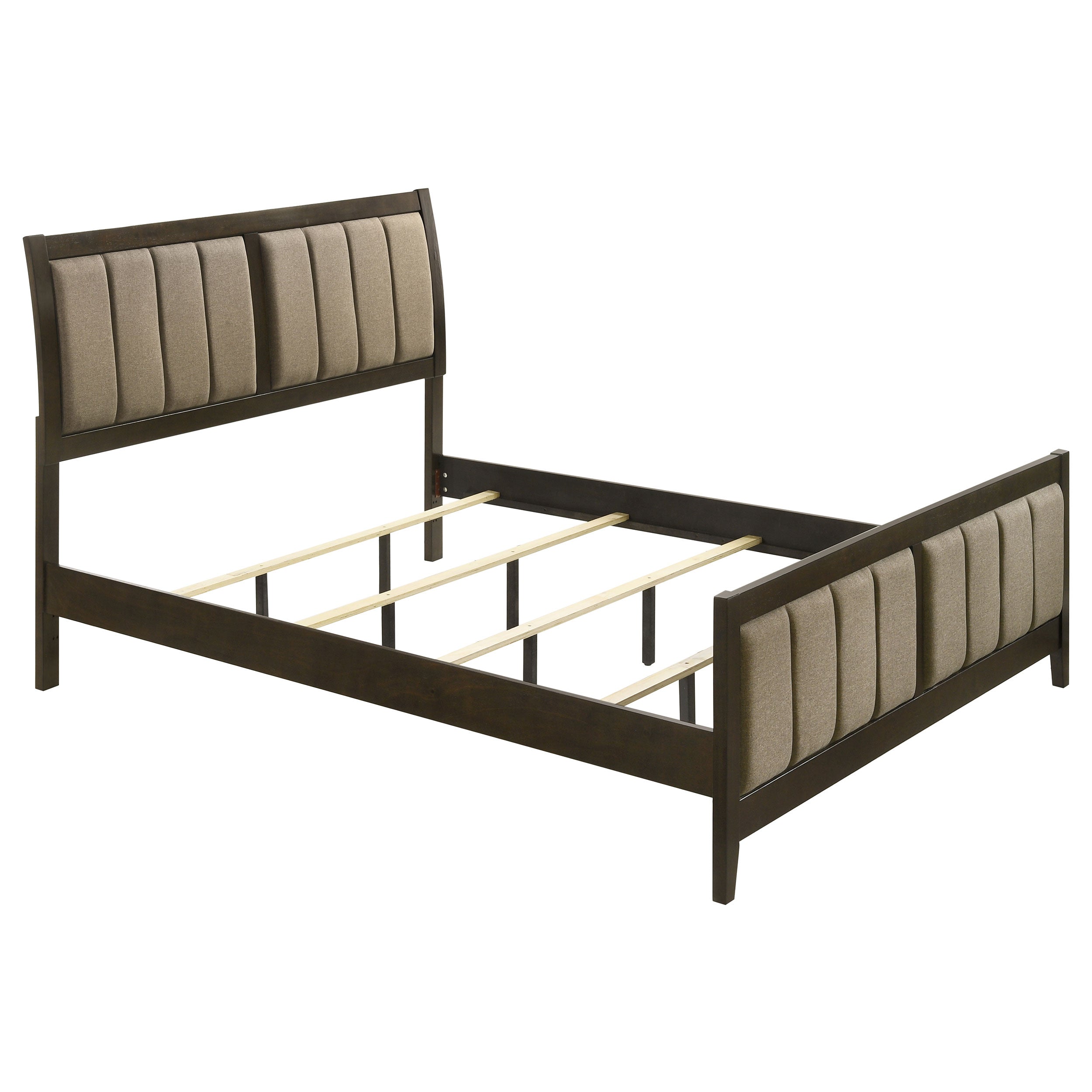 Tampa Furniture Outlet - Coaster - Wilkes 51-inch Upholstered California King Bed Dark Cocoa - 224421KW