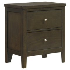 Tampa Furniture Outlet - Coaster - Wilkes 2-drawer Nightstand Bedside Table Dark Cocoa - 224422