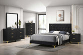 Tampa Furniture Outlet - Coaster - Kendall 5-piece Eastern King Bedroom Set Black - 224451KE-S5