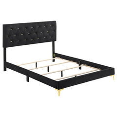 Tampa Furniture Outlet - Coaster - Kendall Upholstered Queen Panel Bed Black - 224451Q