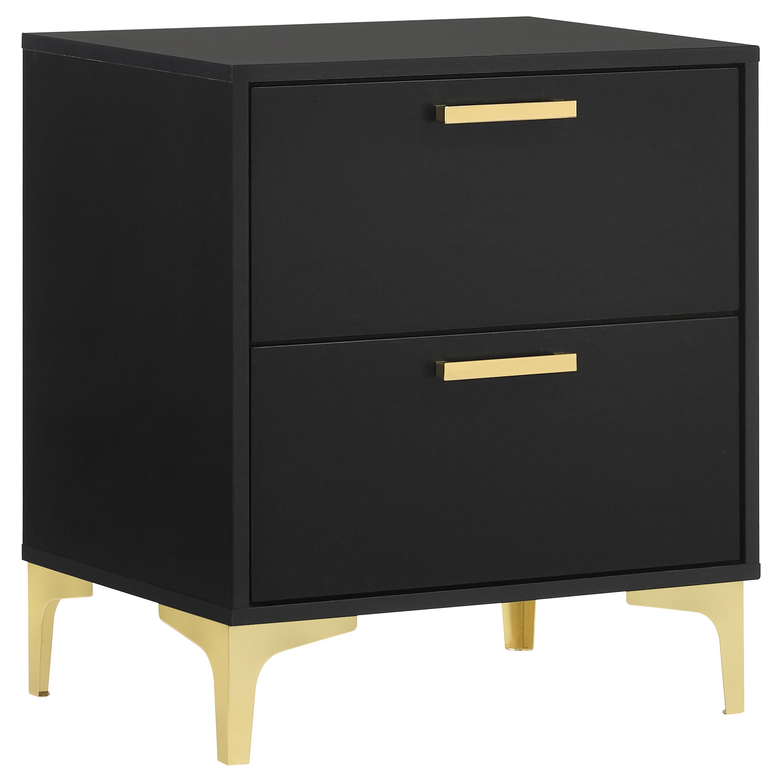 Tampa Furniture Outlet - Coaster - Kendall 2-drawer Nightstand Black - 224452