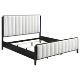Tampa Furniture Outlet - Coaster - Brookmead 60-inch Upholstered Eastern King Bed Black - 224710KE