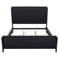 Brookmead Wood California King Panel Bed Black