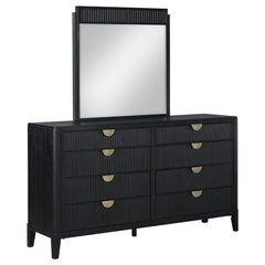Tampa Furniture Outlet - Coaster - Brookmead 8-drawer Dresser with Mirror Black - 224713M