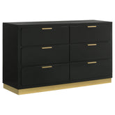 Tampa Furniture Outlet - Coaster - Caraway 6-drawer Dresser Black - 224783