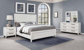 Tampa Furniture Outlet - Coaster - Marielle 4-piece Cal King Bedroom Set Distressed White - 224841KW-S4