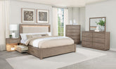 Tampa Furniture Outlet - Coaster - Kenora 5-piece California King Bedroom Set Barley Brown - 224850KW-S5