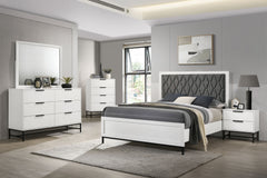 Tampa Furniture Outlet - Coaster - Sonora 5-piece Eastern King Bedroom Set White - 224861KE-S5