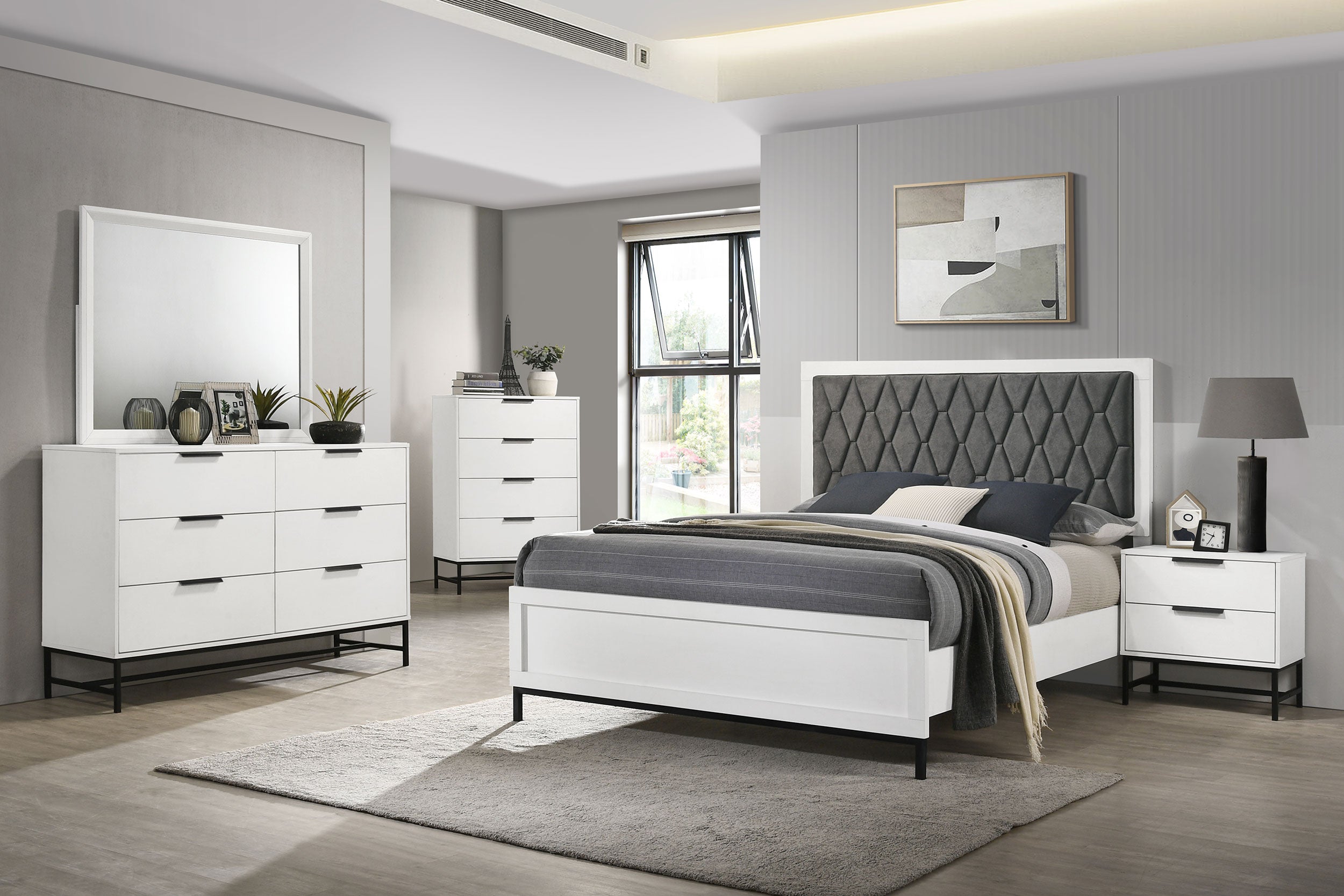 Tampa Furniture Outlet - Coaster - Sonora 5-piece California King Bedroom Set White - 224861KW-S5