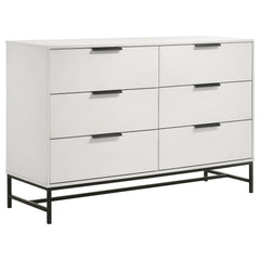 Tampa Furniture Outlet - Coaster - Sonora 6-drawer Bedroom Dresser White - 224863