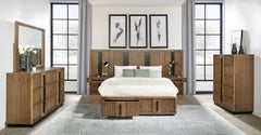 Tampa Furniture Outlet - Coaster - Terrace 6-piece Eastern King Panel Bedroom Set Ash Brown - 224900KE-S6P